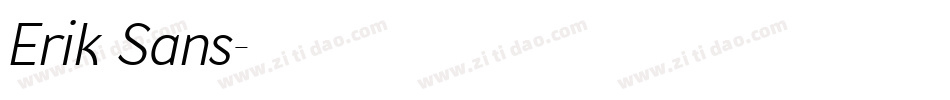 Erik Sans字体转换